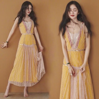 Đầm dài voan xoè qccc