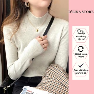 Áo len tăm nữ cổ 3 phân Quảng Châu cao cấp - A5