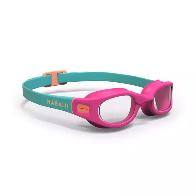 Kính bơi dành cho trẻ em hiệu NABAJI SOFT 100 tròng kính trong suốt, kín nước, chống tia UV MIRILIK DECA