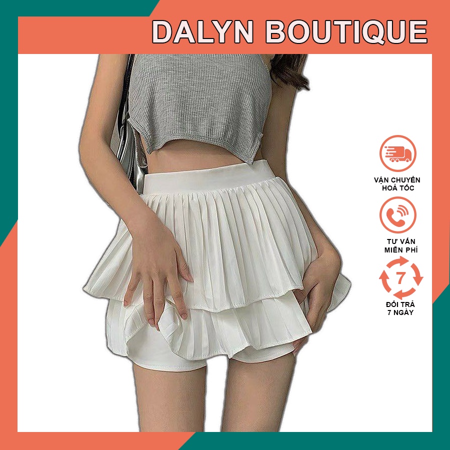 Chân váy 2 tầng dập ly sang chảnh, siêu xinh - Hàng Quảng Châu Cao Cấp