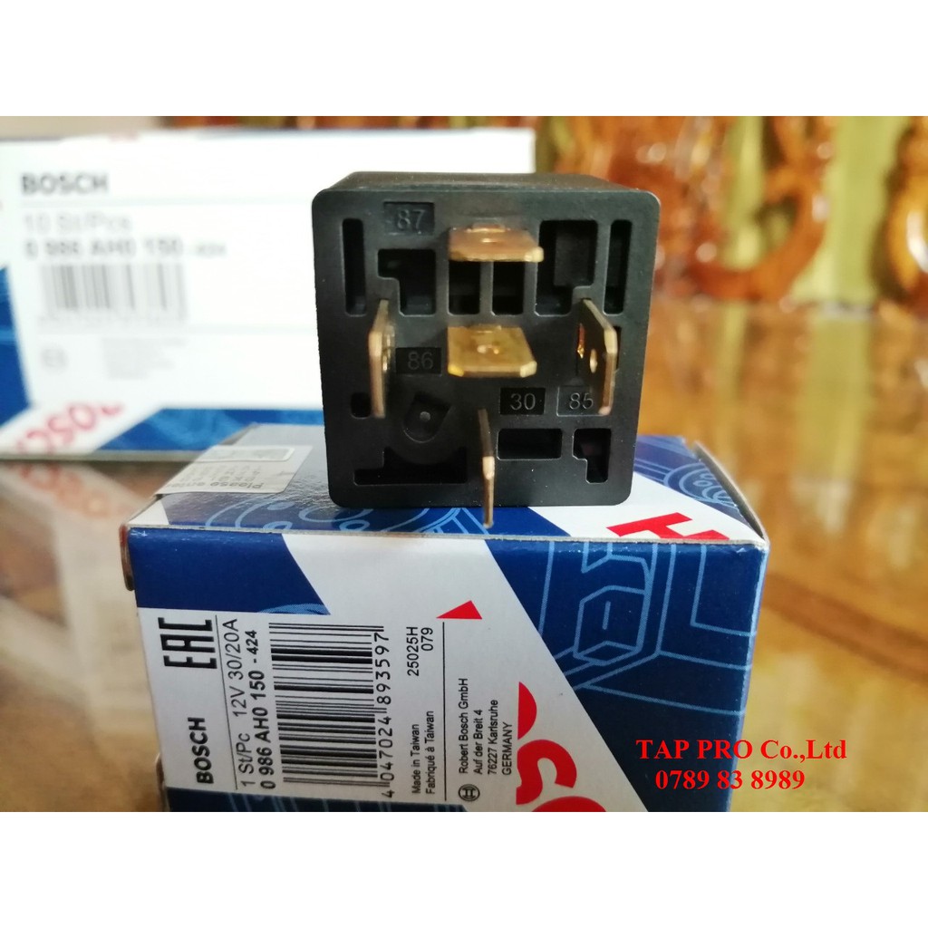 Relay (Rờ le) Bosch chính hãng 12V 4 Chân – 5 Chân