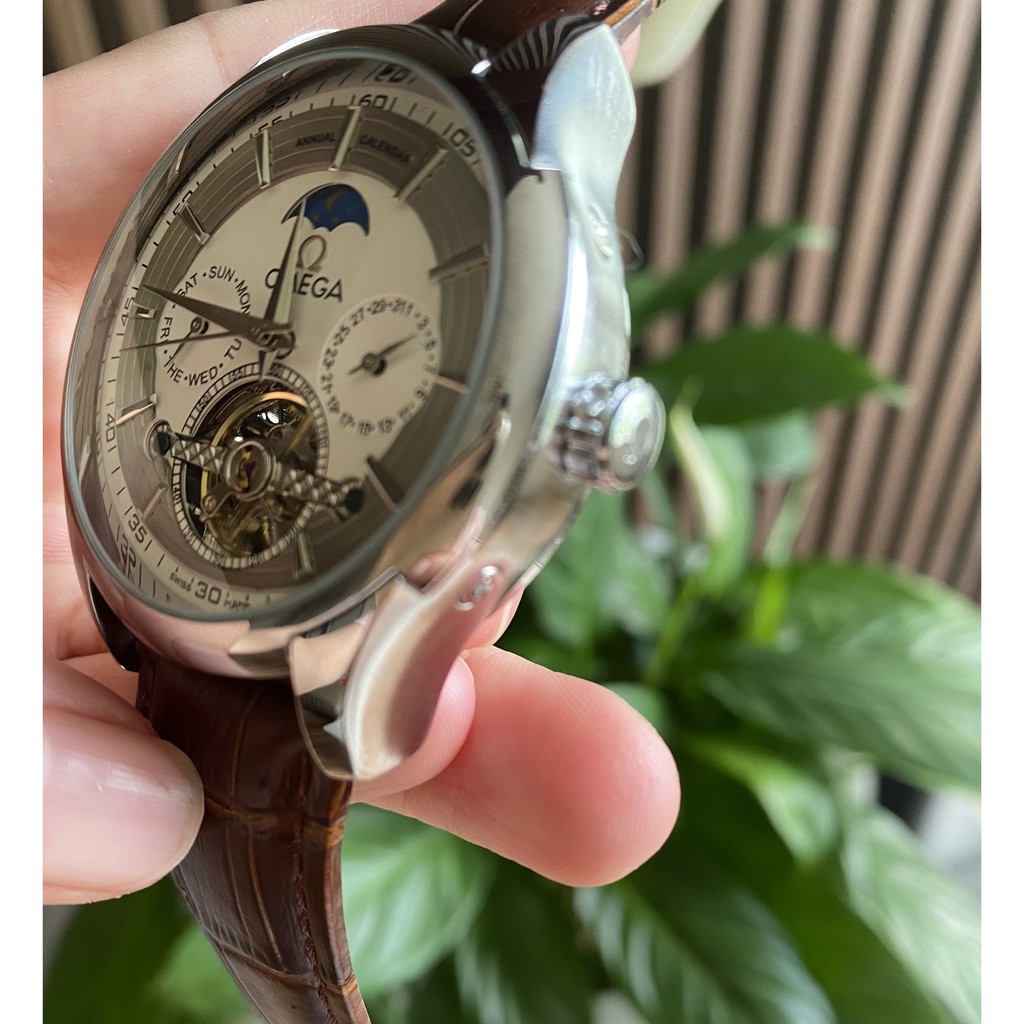 Đồng Hồ Nam OME.G Dây da Nâu Máy Cơ - Bảo Hành 12 Tháng | BigBuy360 - bigbuy360.vn