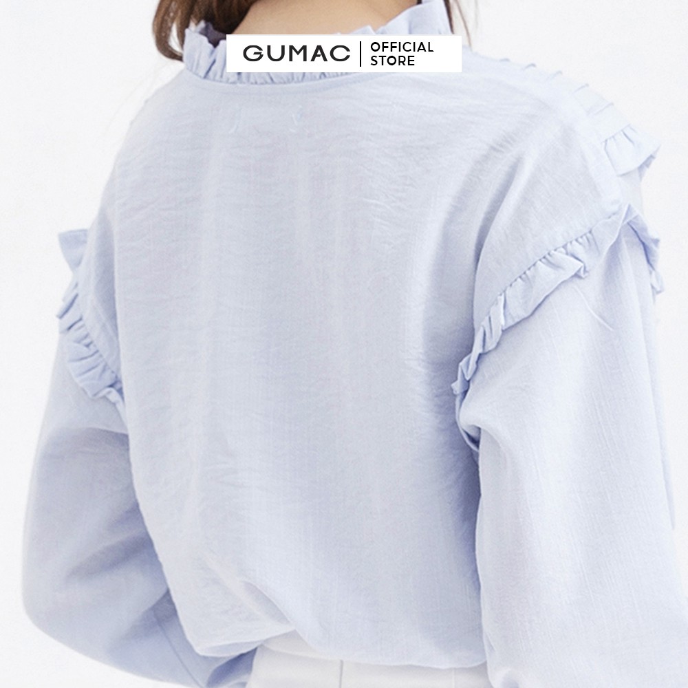 Áo sơ mi xếp ly ngực GUMAC AB638 | BigBuy360 - bigbuy360.vn