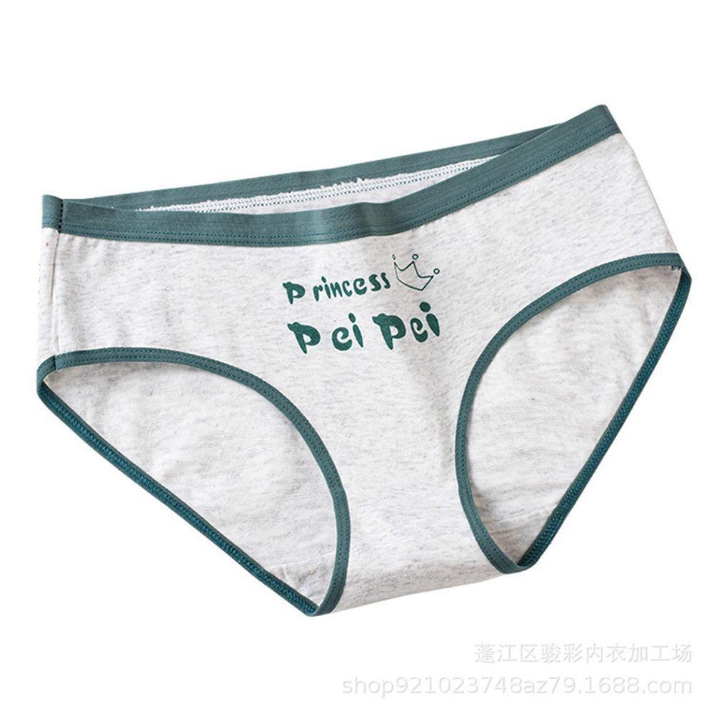 OCEANMAP Quần Lót Cotton Mềm Mại Lưng Thấp In Họa Tiết Caro Ngọt Ngào Cho Nữ