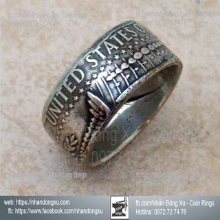 Nhẫn Đồng Xu Half Dollar Mỹ