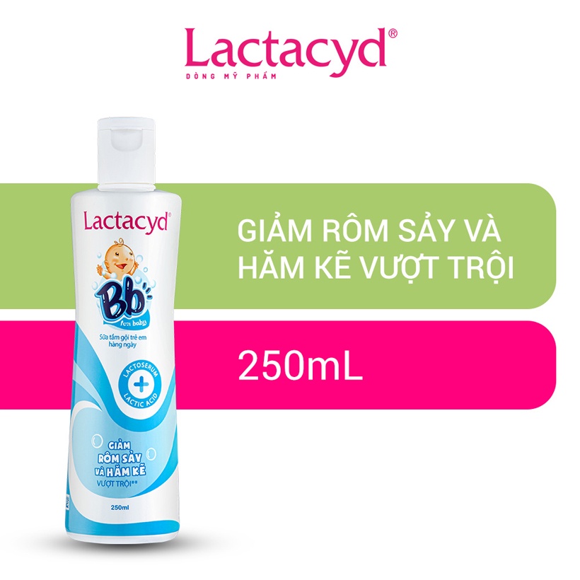 Sữa Tắm Gội Trẻ Em Lactacyd Milky, Lactacyd Bb,  Bảo Vệ, Giảm Rôm sảy, Hăm kẽ,Nuôi Dưỡng Da và Tóc Bé chai 250ml - 500ml