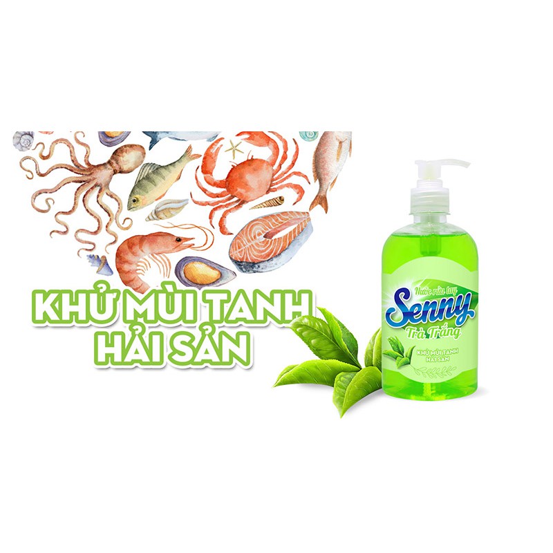 [FLASH SALE 3 NGÀY] Nước rửa tay Senny 500g trà trắng khử mùi tanh hải sản (Hàng chính hãng) - Hạ Dương Shop | BigBuy360 - bigbuy360.vn