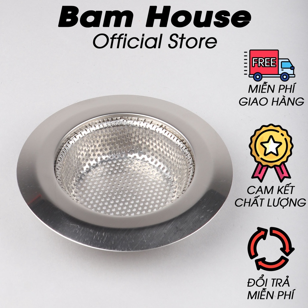 [Mã LIFEM1 giảm 50k đơn 99k] Dụng cụ lọc ngăn rác bồn rửa chén inox Bam House kích thước lớn cao cấp NR01 - Gia dụng bếp