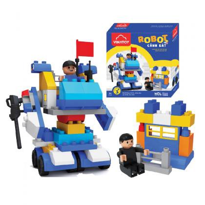 BỘ XẾP HÌNH LẮP RÁP ROBOT CẢNH SÁT VINATOY
