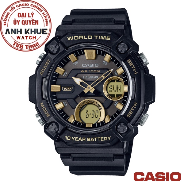 Đồng hồ nam dây nhựa Casio Standard chính hãng Anh Khuê AEQ-120W-9AVDF (52mm)