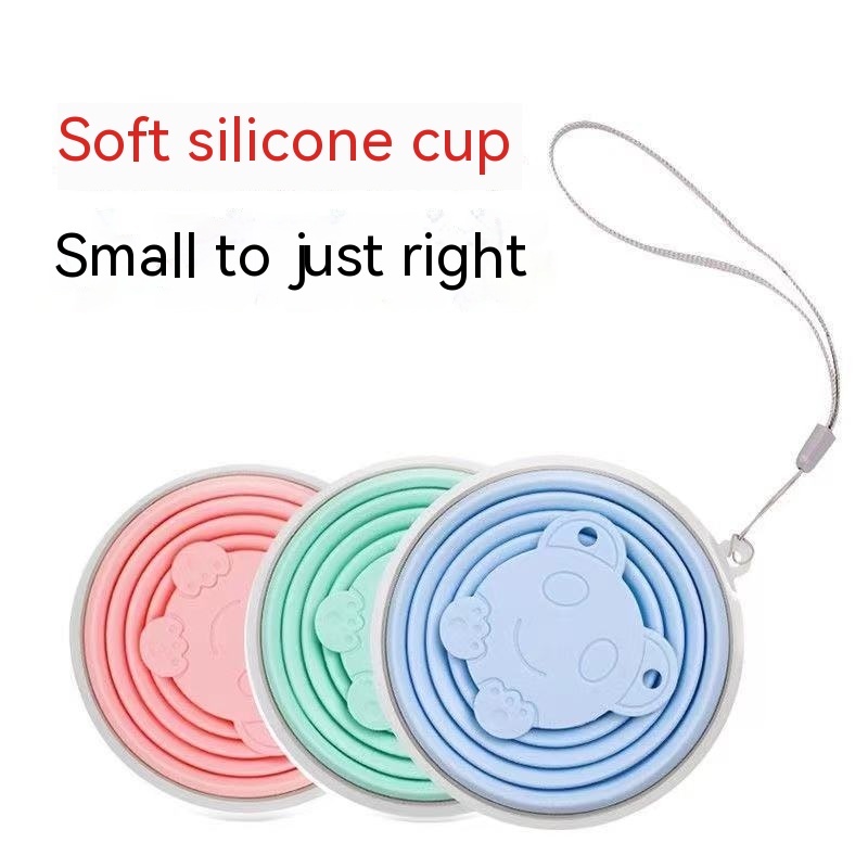 Cốc Súc Miệng Bằng Silicone Chống Sốc Có Thể Gấp Gọn Tiện Lợi