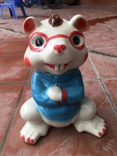 Heo đất gốm sứ Bát Tràng hình con sóc