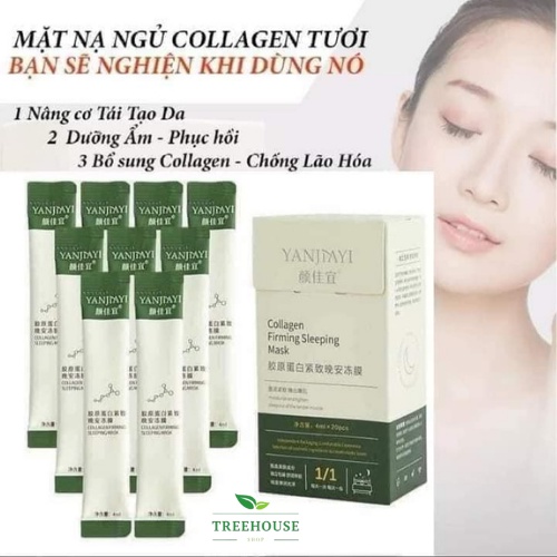 Hộp 20 gói mặt nạ ngủ thạch collagen nâng cơ nội địa trung