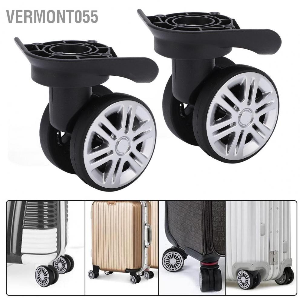 Hàng Hot 1 cặp Bánh xe xoay hành lý Bánh xe thay thế A19 Hàng đôi câm Hàng giao ngayVermont055