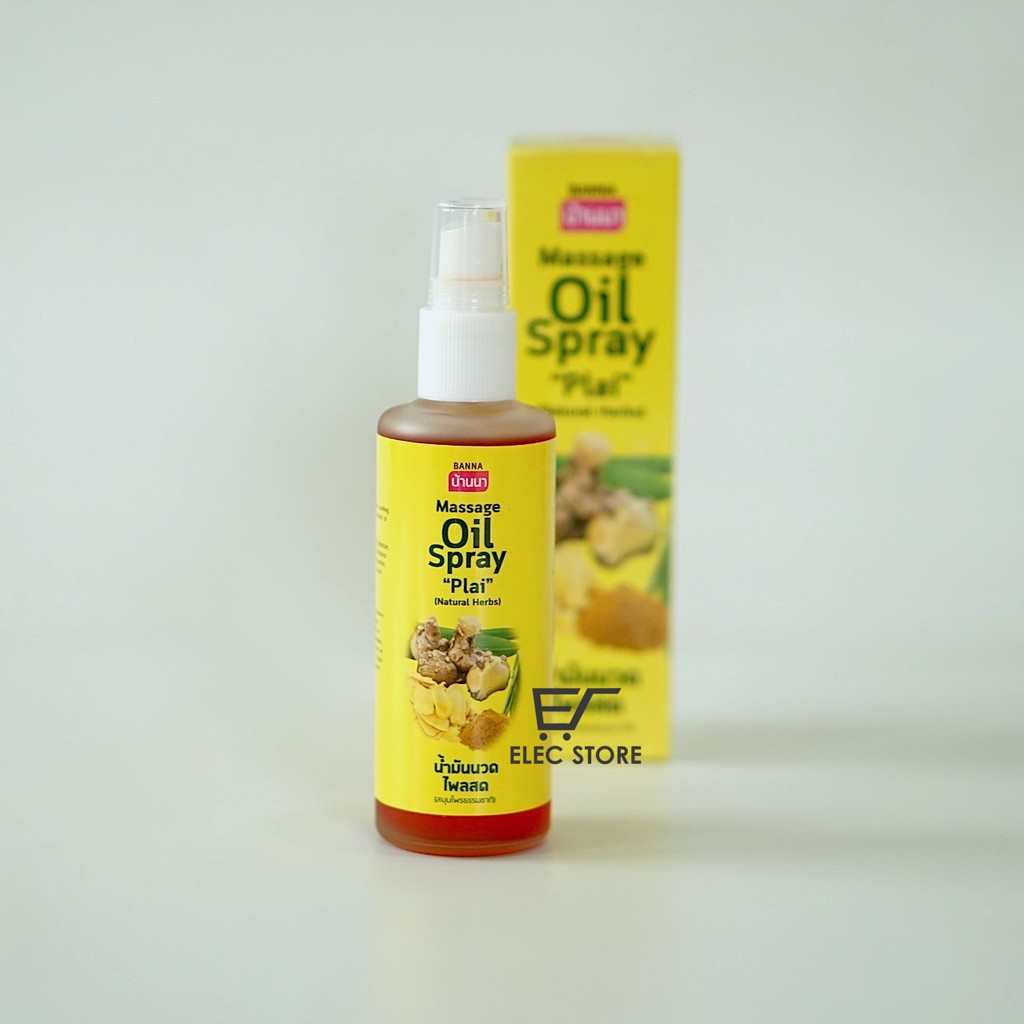 Dầu massage tinh dầu gừng Bana Oil Spray Natural Thái Lan