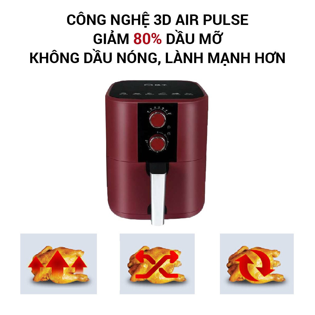 Nồi Chiên Không Dầu 5L-1350W SƯƠNG MAI Sản Phẩm Chính Hãng Bảo Hành 12 Tháng, 1 Đổi 1 Trong 30 Ngày SM00240