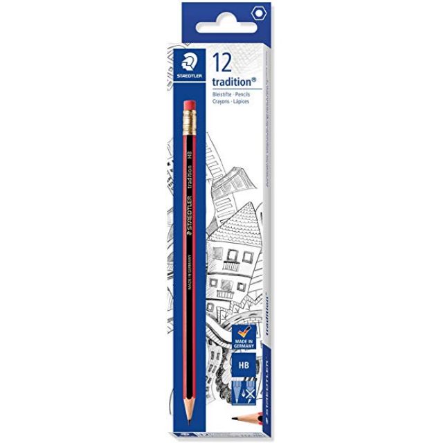 Bút chì STAEDTLER  Tradition có tẩy 112 HB chính hãng