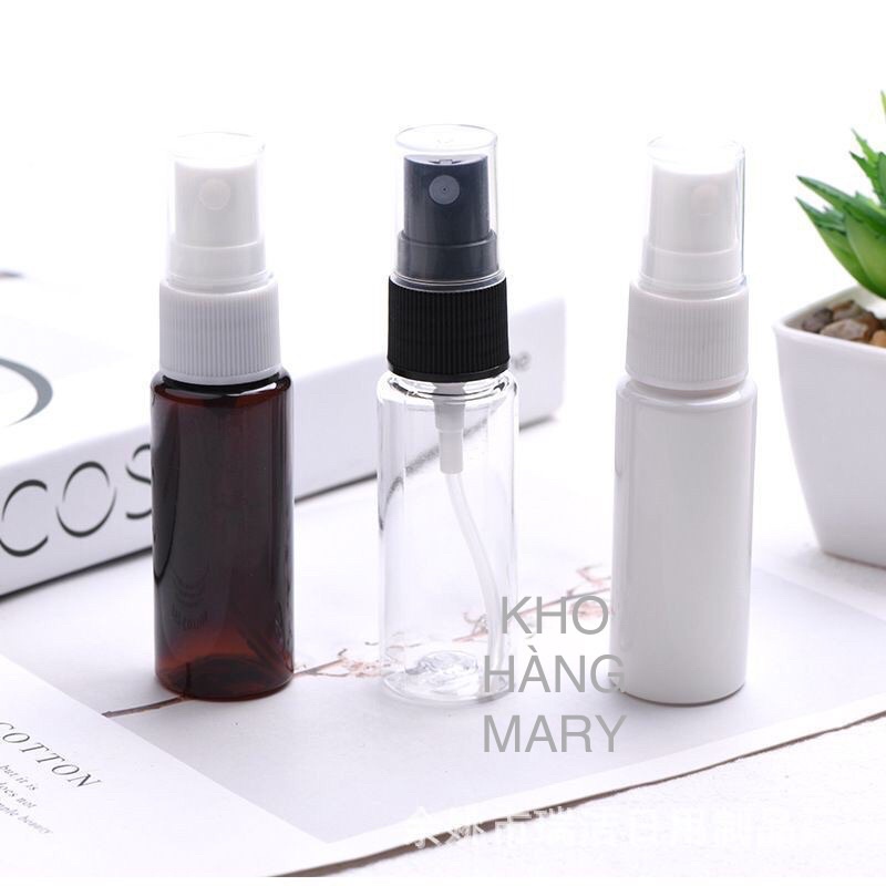 [HÀ NỘI] Chai nhựa Xịt sương 30ml - Lọ Chai pet đầu phun sương Trong suốt / Nâu chiết Mỹ phẩm