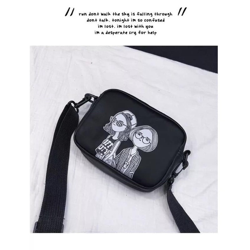 Túi Đeo Chéo Hình Cô Gái, Túi Xách Nữ Phong Cách Hàn Quốc