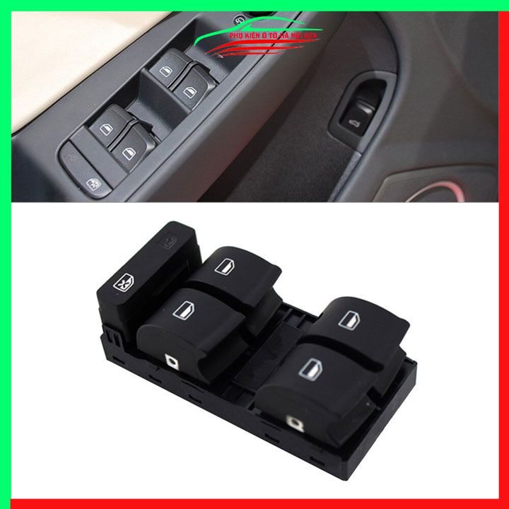 Công tắc kính tổng Audi A4 B6, A4 B7 2004-2007 mã 8E0959851B nâng hạ kính lên xuống ô tô