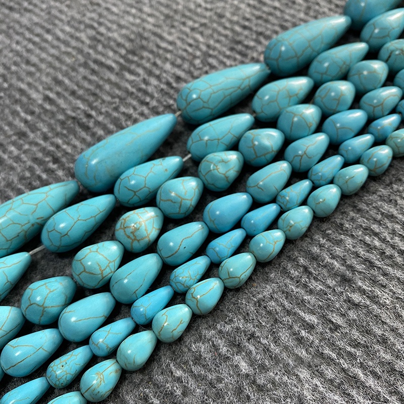 1-2 hạt giọt nước màu vân pháp lam nguyên liệu làm trâm làm trang sức cổ trang cosplay cổ phục