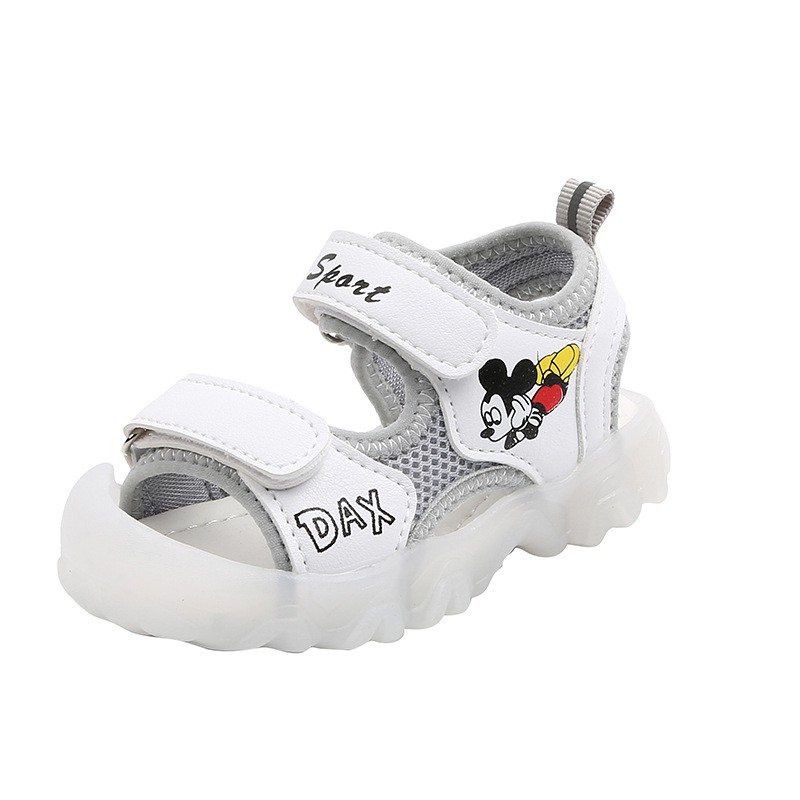 Dép sandal Mickey có đèn LED mã 1118 hàng Quảng Châu cho bé 1 đến 4 tuổi