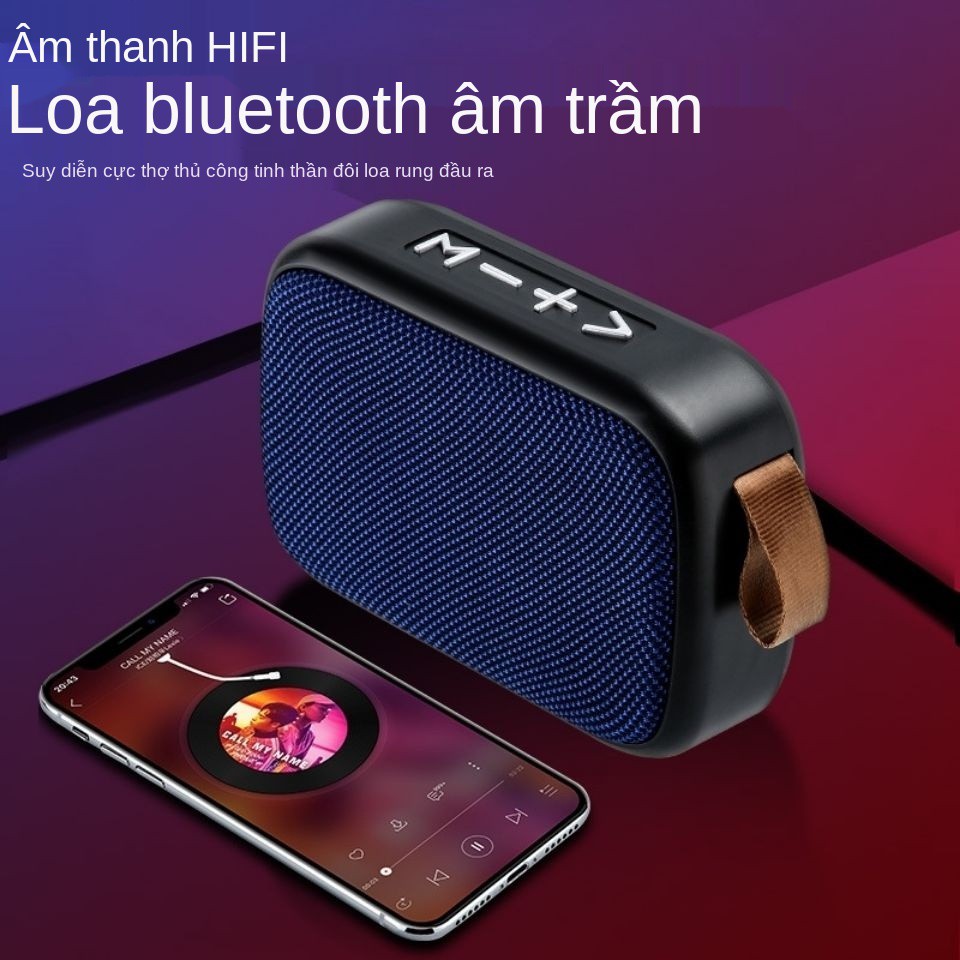 Giọng nói Trung Quốc Loa nhỏ Bluetooth thu âm lượng lớn phát thanh ngoài trời siêu trầm mini