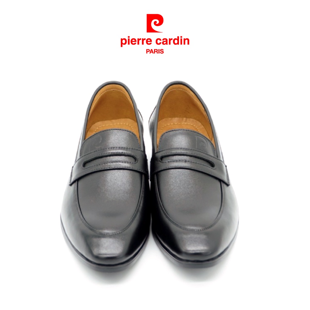 Giày nam da thật nhập khẩu 100% với thiết kế sang trọng, lịch lãm và lót chống hôi chân Pierre Cardin PCMFWLE705BLK