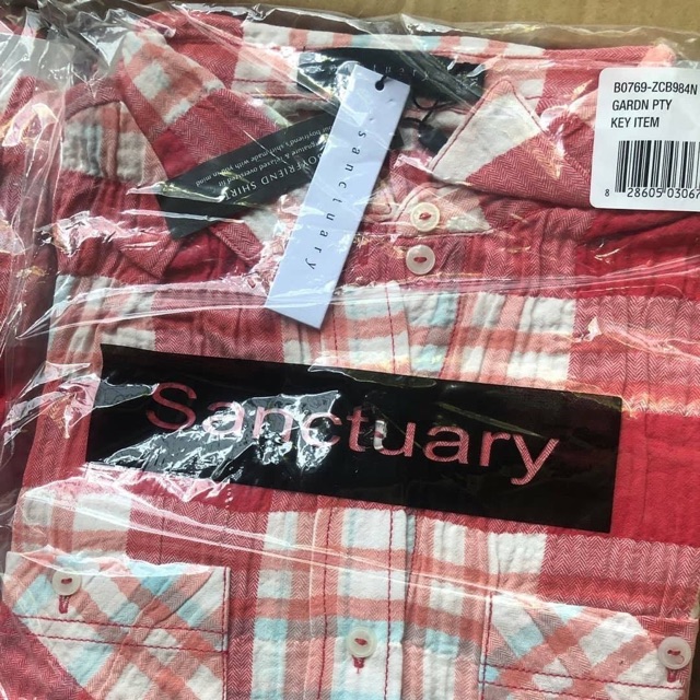 Áo sơmi Sanctuary Steady Boyfriend Shirt Xuất Xịn