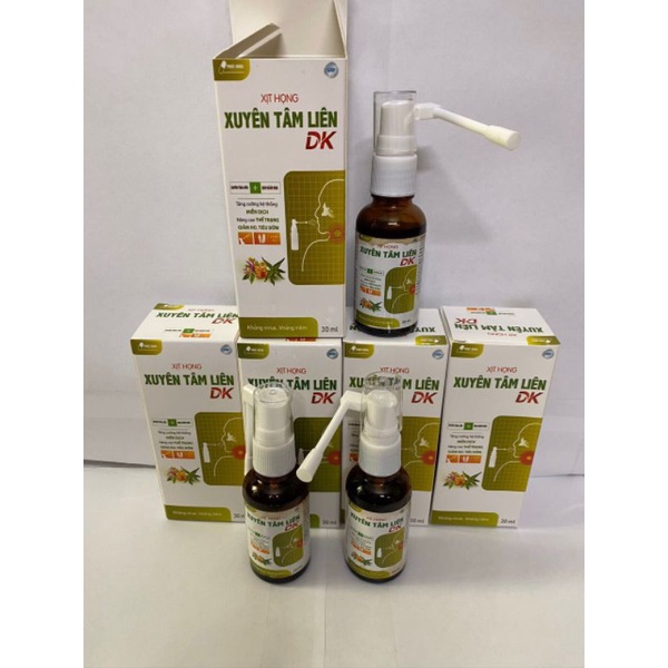 xịt họng Xuyên tâm Liên DK Hỗ trợ phòng ngừa các vấn đề về hô hấp ,người có miễn dịch kém