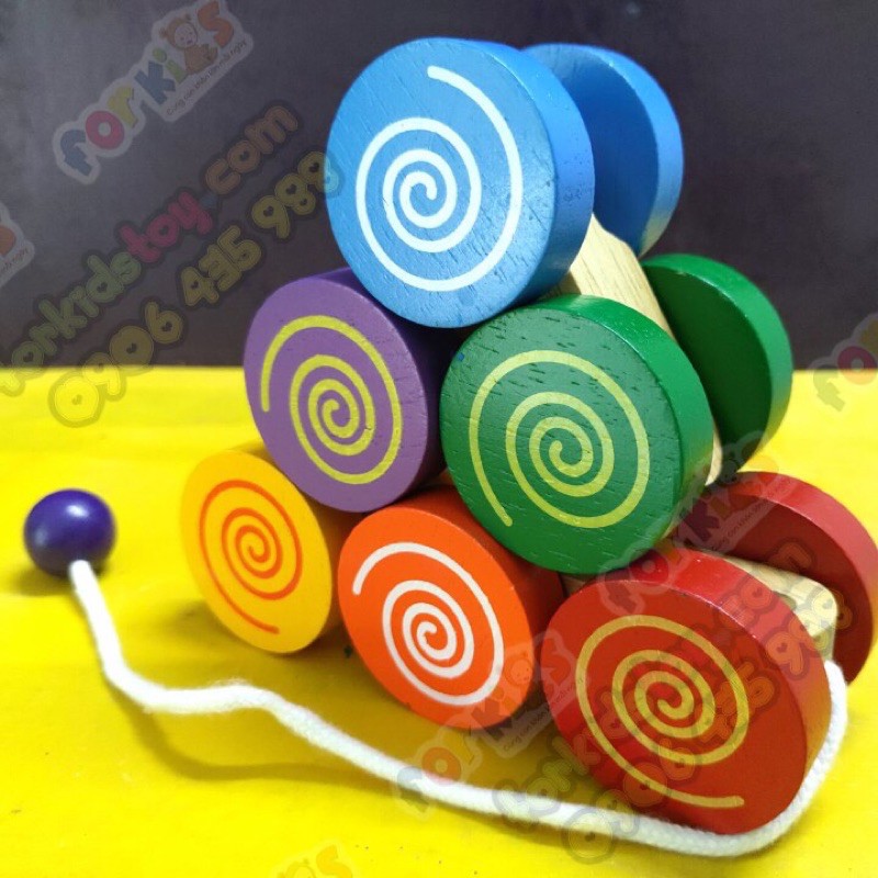 Đồ chơi, Bánh xe chuyển động Winwintoys, đồ chơi gỗ, kích thích cho bé phát triển