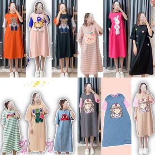 Đầm midi suông hoạt hình dễ thương