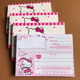 Phiếu giao hàng hellokitty tập 100 tờ