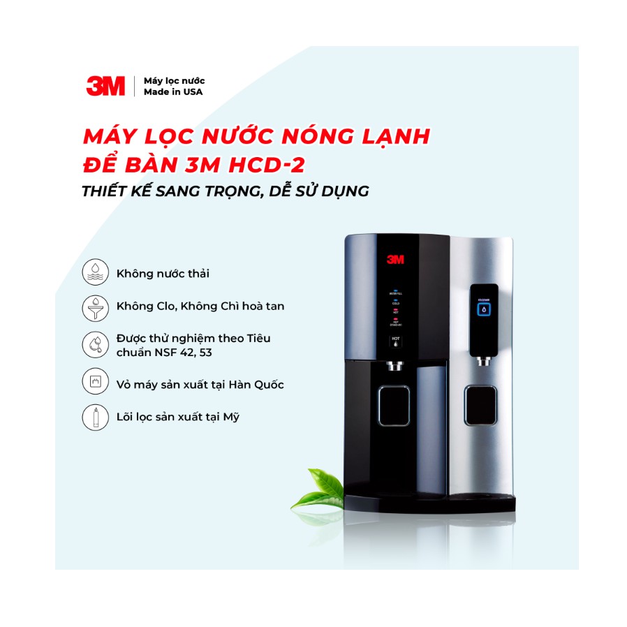 Máy lọc nước nóng lạnh cao cấp 3M HCD-2 (MÀU ĐEN)