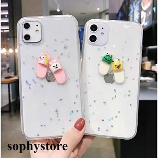 Ốp điện thoại trong suốt dễ thương cho IPHONE 11 PRO MAX XS MAX XR X XS 7 8 6 6S PLUS