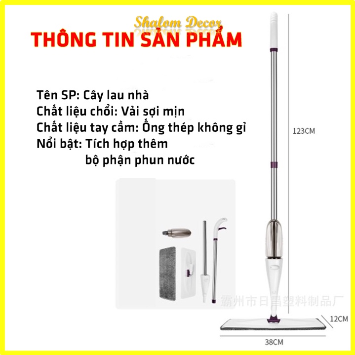 Cây Lau Nhà Phun Sương, Cây Lau Nhà Thông Minh, Chổi Lau Nhà Thông Minh