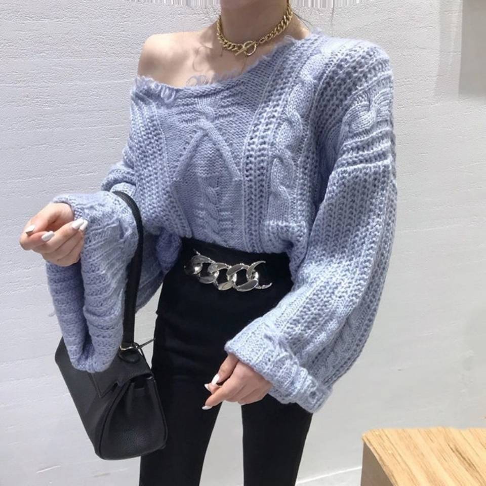 Áo Thun Lửng Nữ Dài Tay Cổ Tròn Thời Trang Hàn