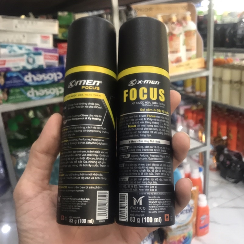 Nước Hoa Xịt Toàn Thân X-men Focus 100ml