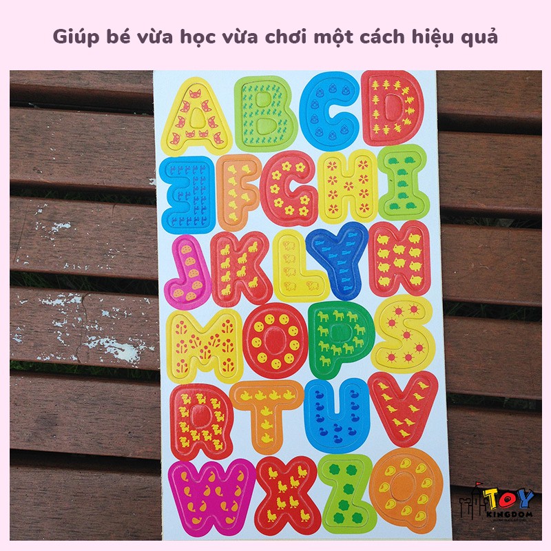 Bảng Chữ Cái Gắn Nam Châm - Giúp Bé Nhận Biết Màu Sắc, Chữ Cái
