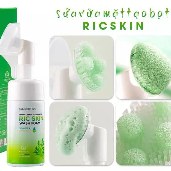Sữa rửa mặt Ric Skin Wash Foam- Giúp làm sạch sâu, giữ ẩm cho da mềm mại trắng sáng (100ml)