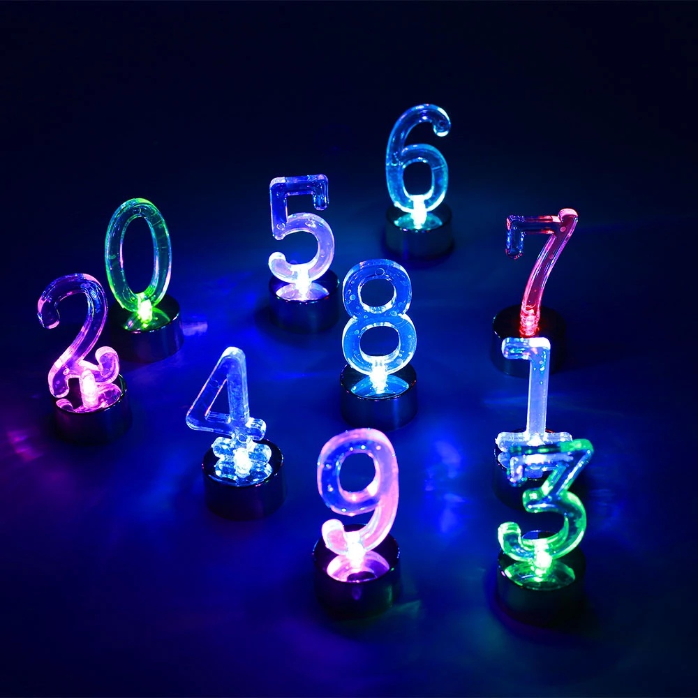 Đèn LED Nến Chữ Số 0-9 Trang Trí Tiệc Sinh Nhật