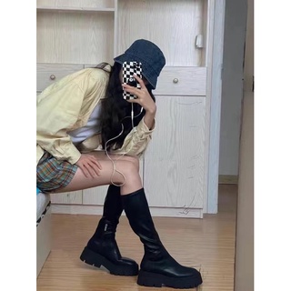 (HÀNG ORDER/Ảnh thật) Boots da mềm cao cổ che bắp đế 6cm