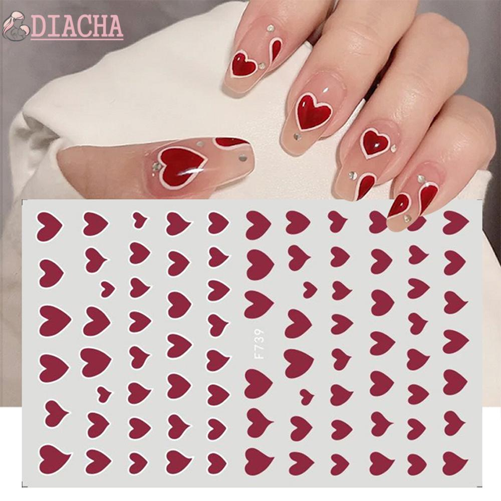 [Hàng mới về] Miếng dán tự dính họa tiết ngôi sao / trái tim 3D trang trí móng tay nghệ thuật