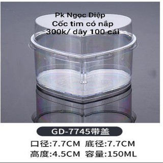 Cốc trái tim size To (50 cái)