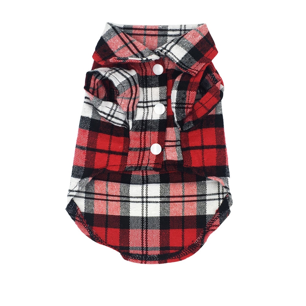Áo sơ mi cotton họa tiết kẻ sọc phong cách dễ thương cho chó mèo cỡ nhỏ vừa