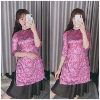 SÉT ÁO DÀI TẾT PHI LỤA ( Áo + chân váy )