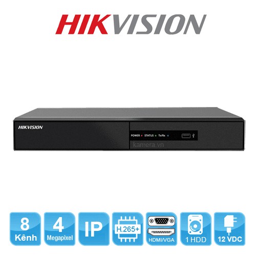 Đầu ghi hình IP vỏ sắt 8 kênh  Hikvision DS-7108NI-Q1/8P/M  hỗ trợ POE