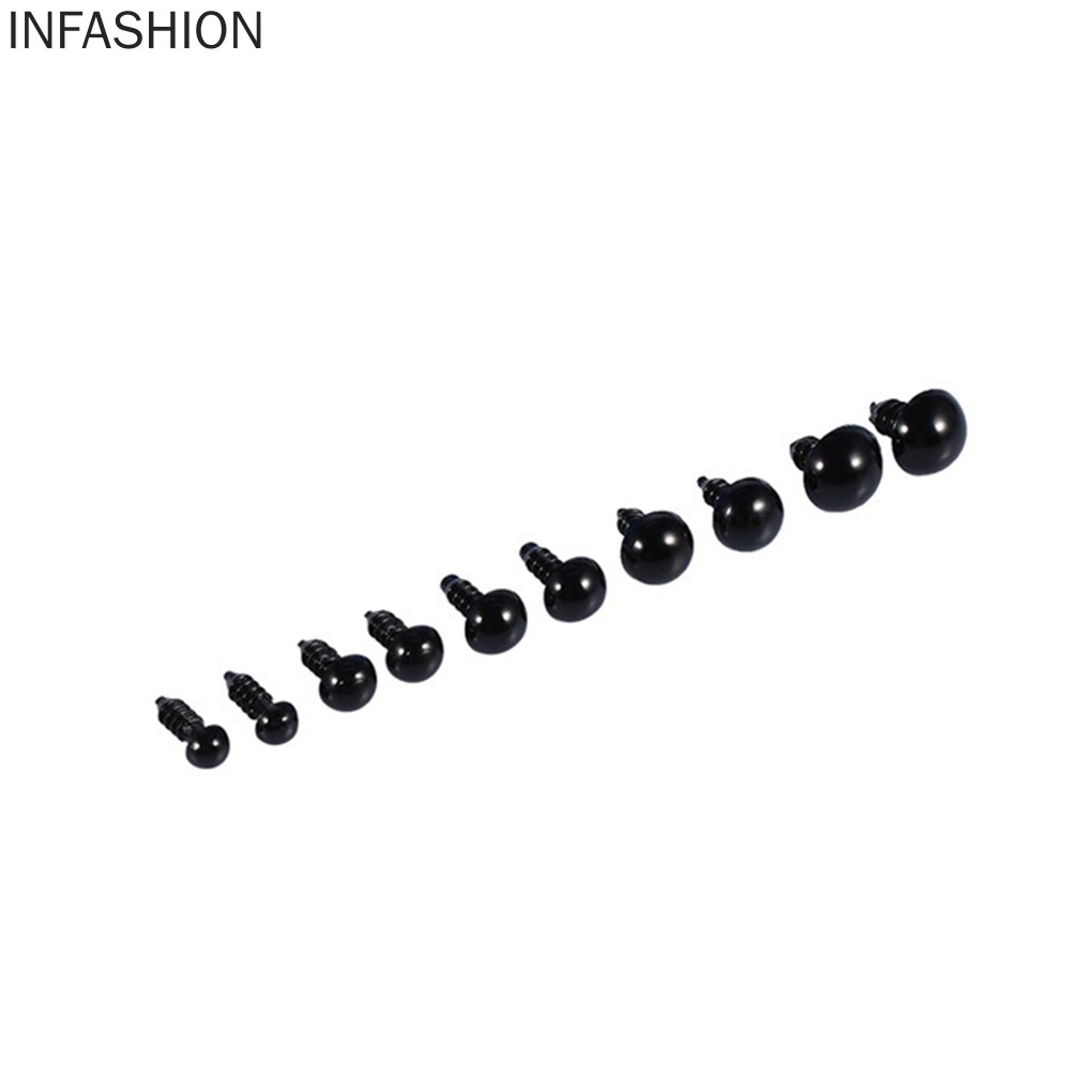 100 Mắt để làm thú bông DIY kích thước 6mm / 8mm / 9mm / 10mm / 12mm