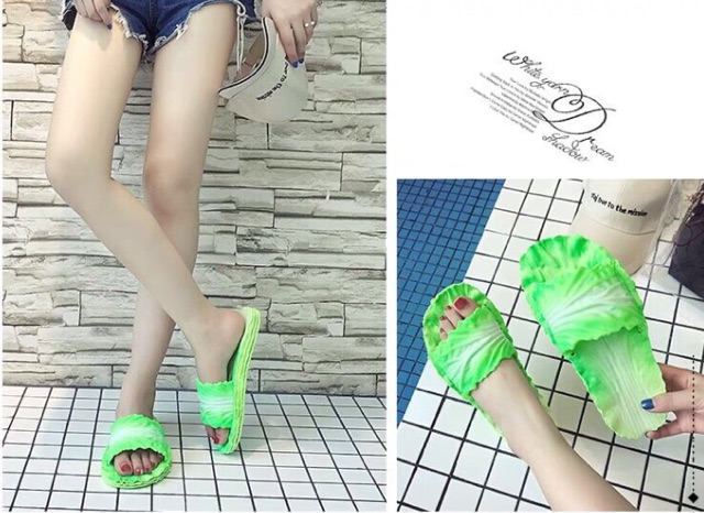 Dép Nữ Quai Ngang Cao Su Hình Bắp Cải Nhiều Màu Size 36-41 - Lucky Girl shop