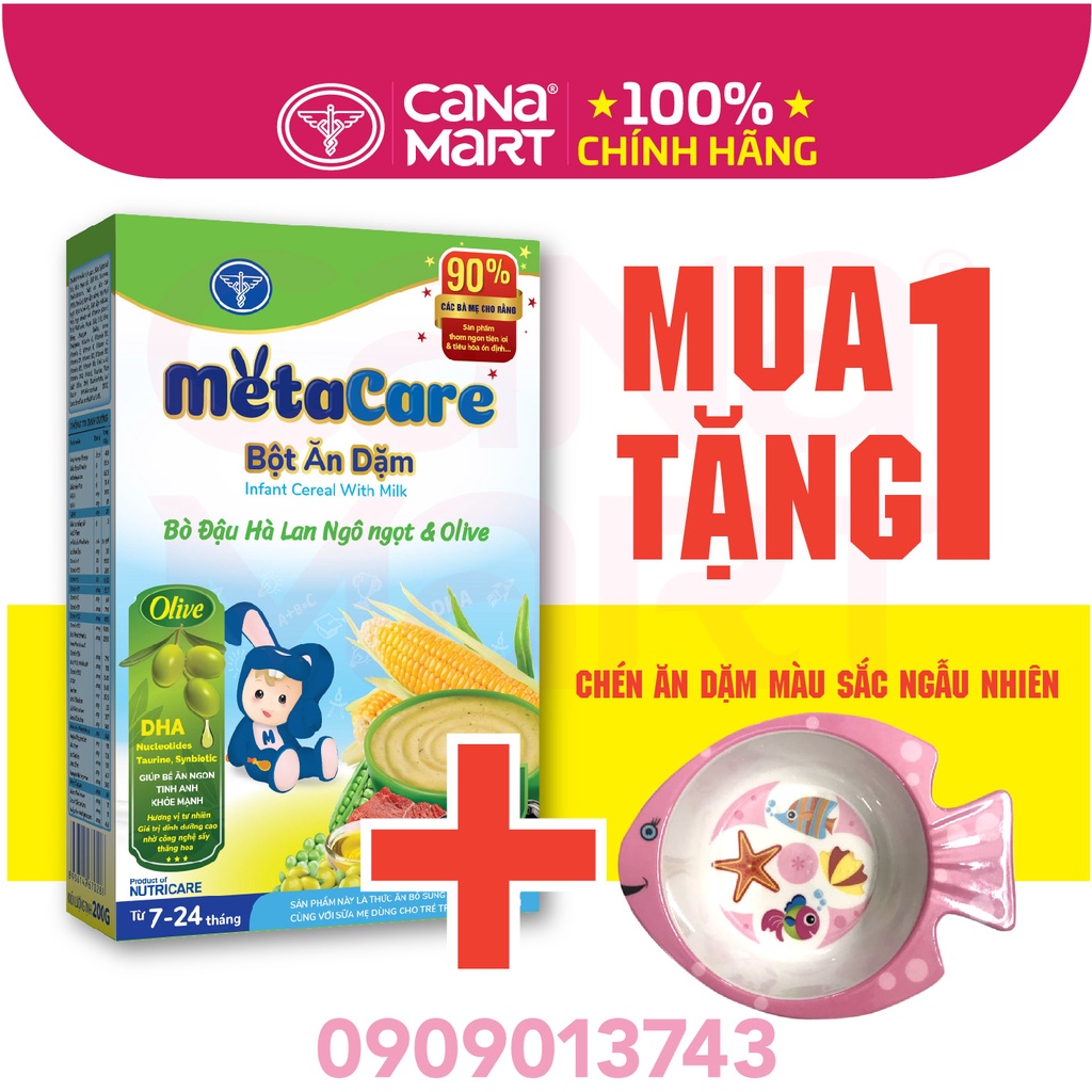 Bột ăn dặm Metacare Bò đậu hà lan ngô ngọt & olive (200g)